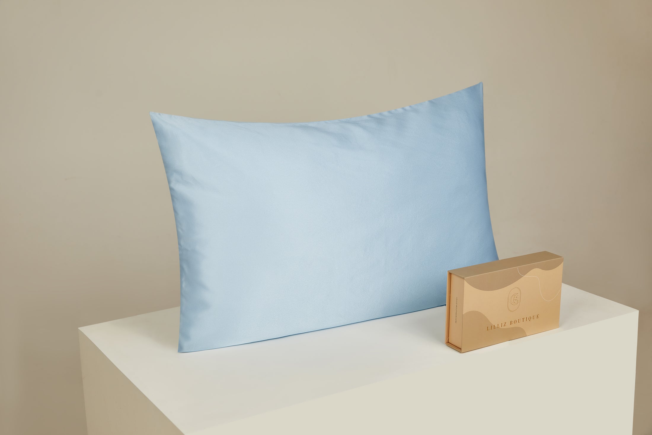 22 Momme Silk Pillowcase 40x80cm Babyblue - Zip