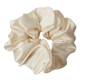 Silk Scrunchie 3.5cm - Cream White