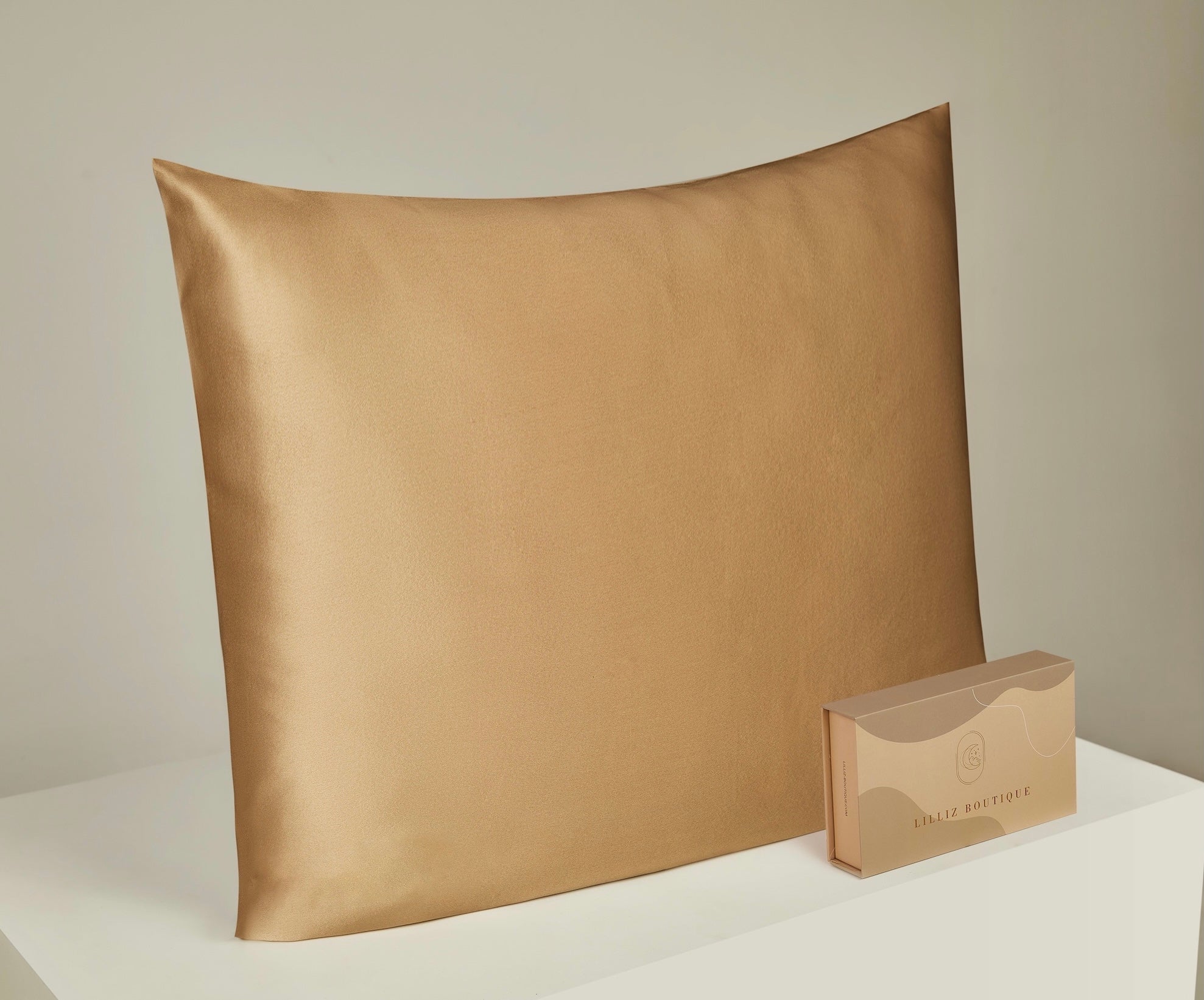 22 Momme Silk Pillowcase - Zip 80x80cm Champagn Gold