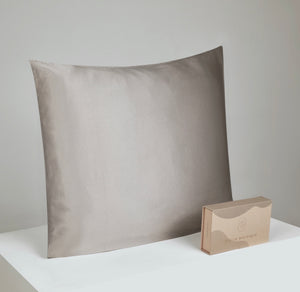 22 Momme Silk Pillowcase - Zip 80x80cm Silvergray