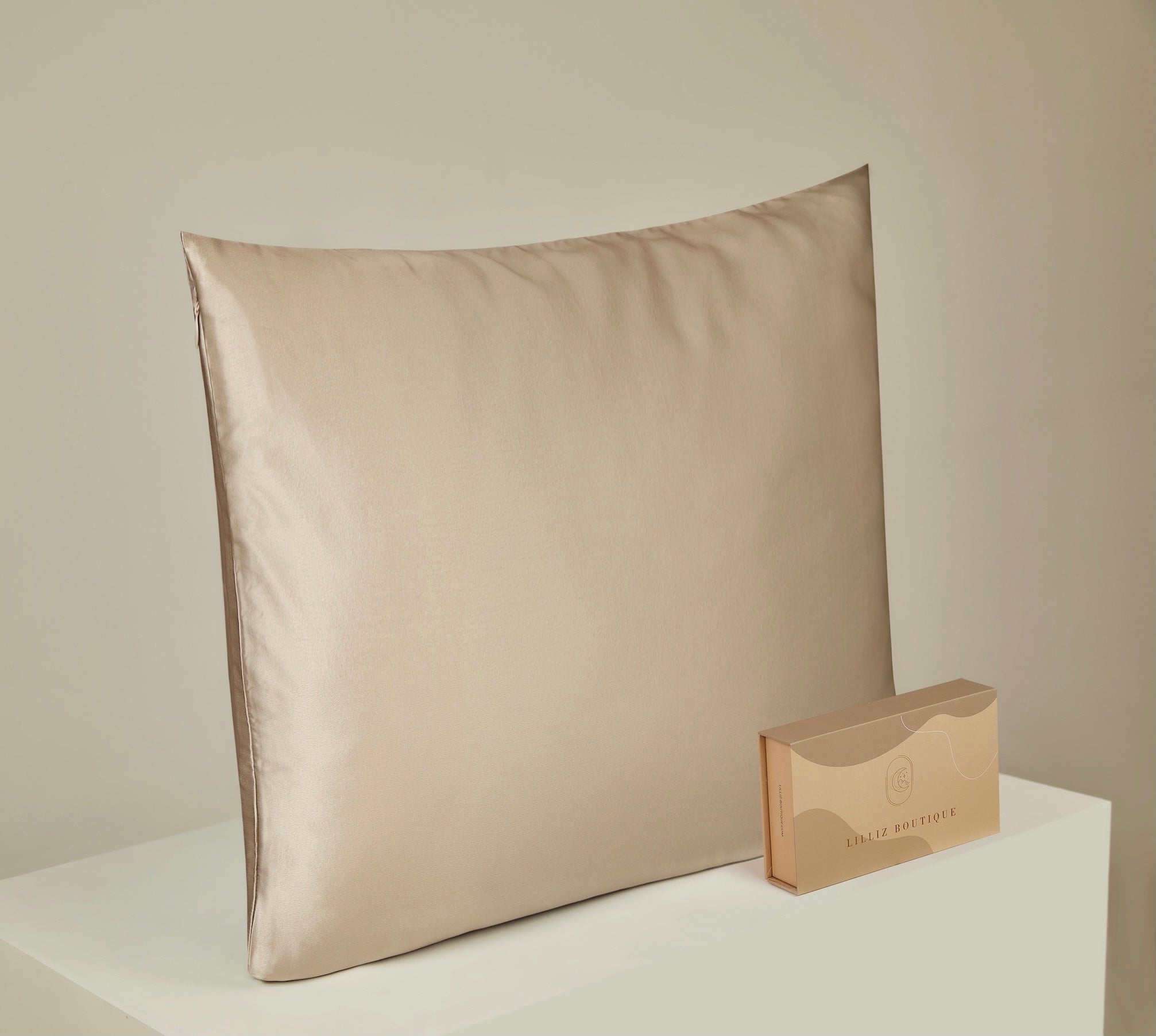 22 Momme Silk Pillowcase - Zip 80x80cm Taupe