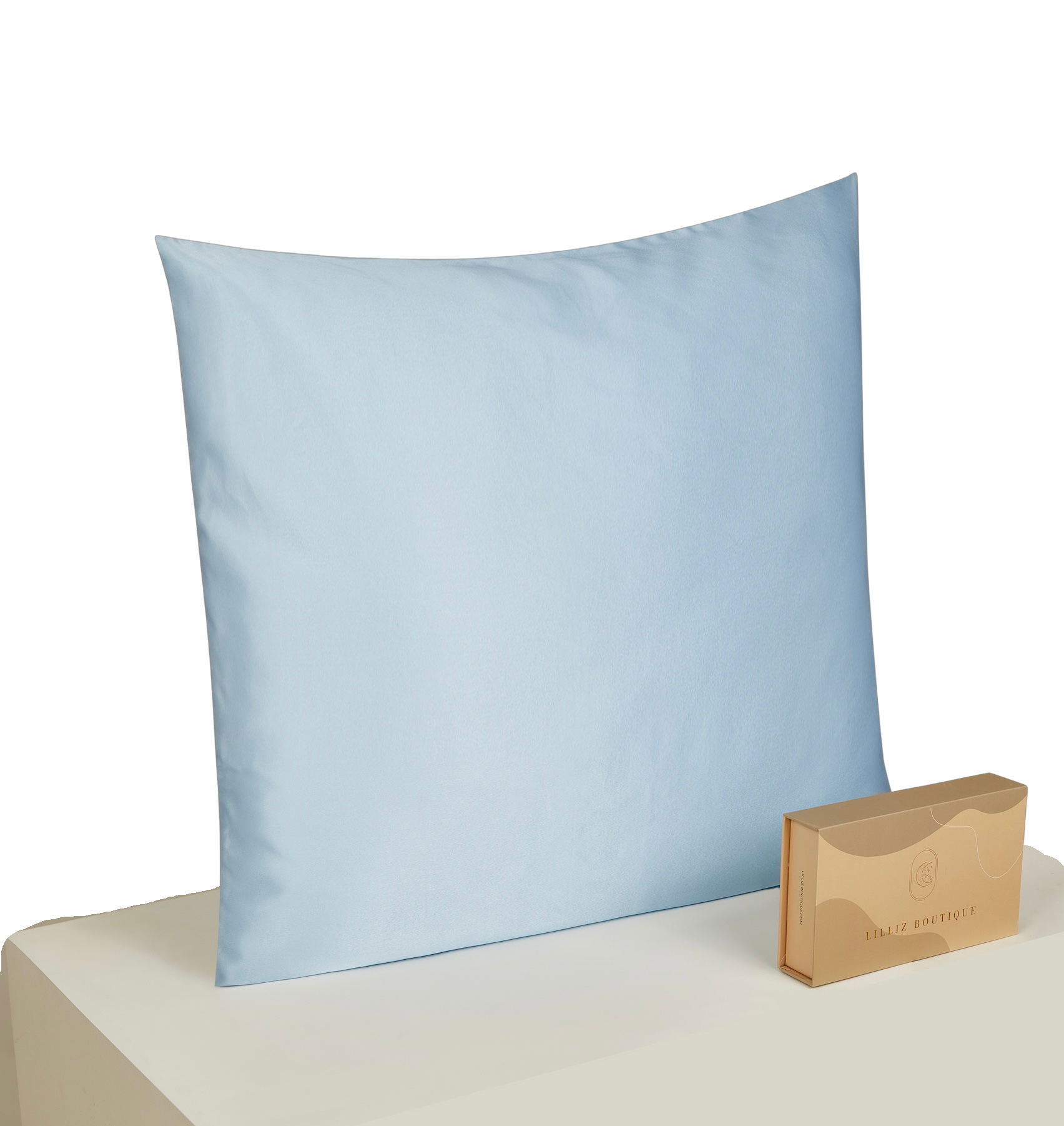 22 Momme Silk Pillowcase - Zip 80x80cm Babyblue