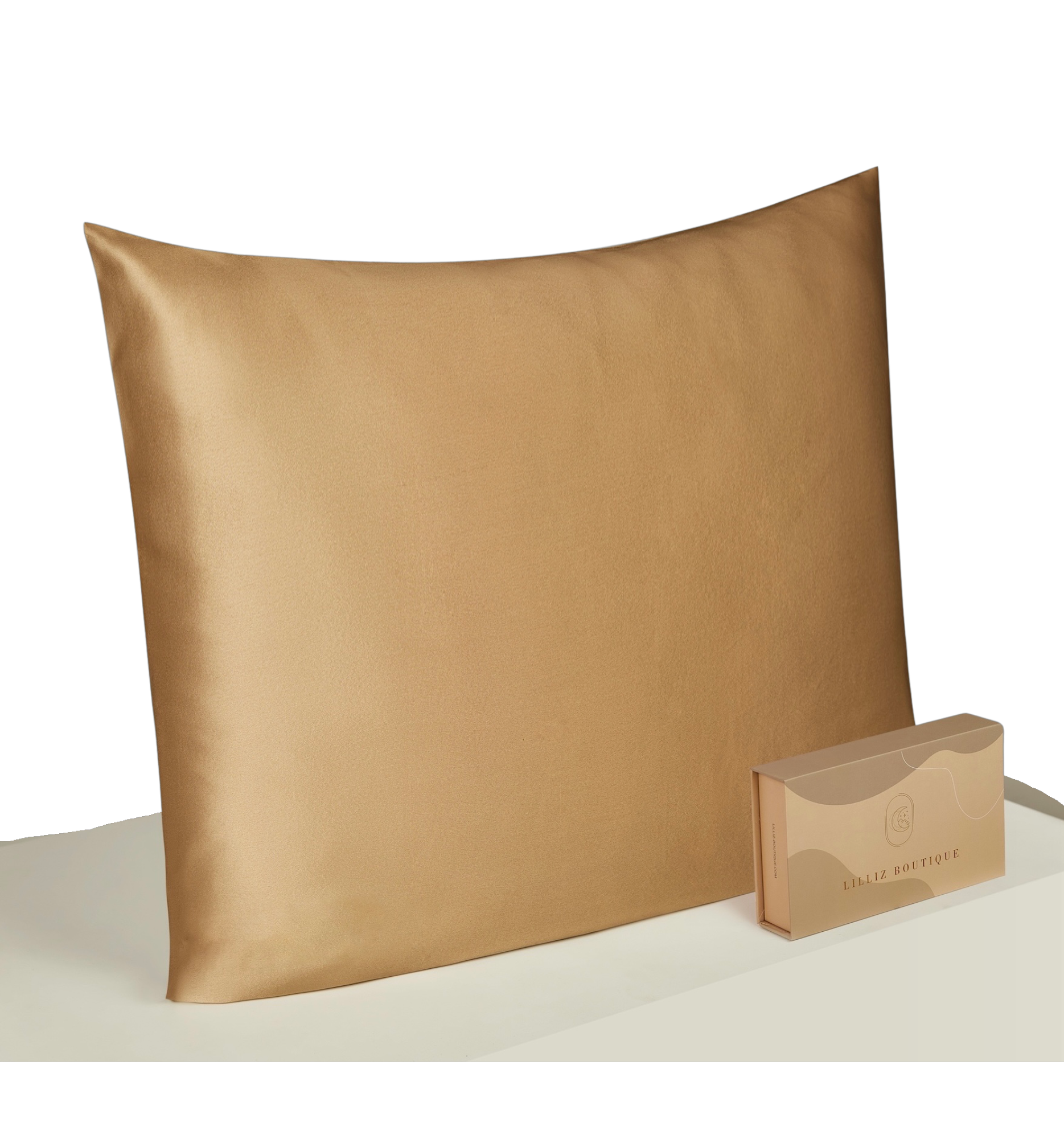 22 Momme Silk Pillowcase - Zip 80x80cm Champagn Gold