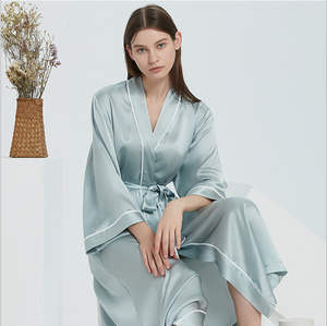 Silk Robe Pyjama - Babygreen