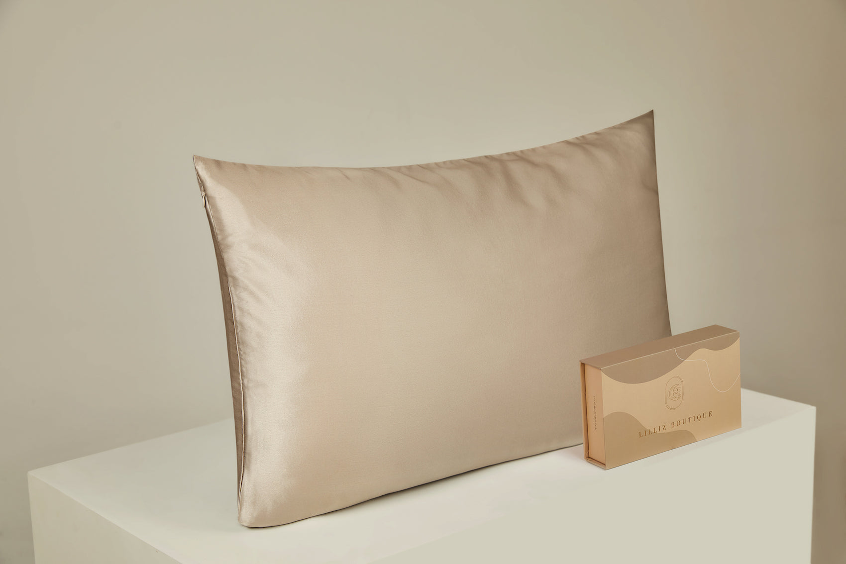 22 Momme Silk Pillowcase 40x80cm Taupe - Zip